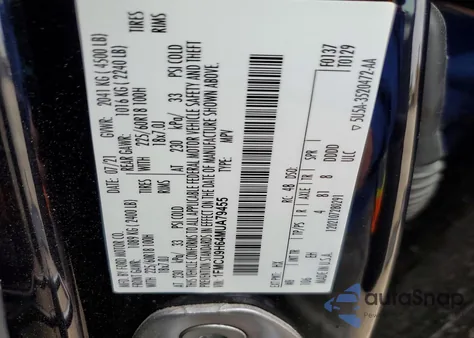 2021 Ford Escape Sel из США, поврежденный, VIN 1FMCU9H64MUA79455